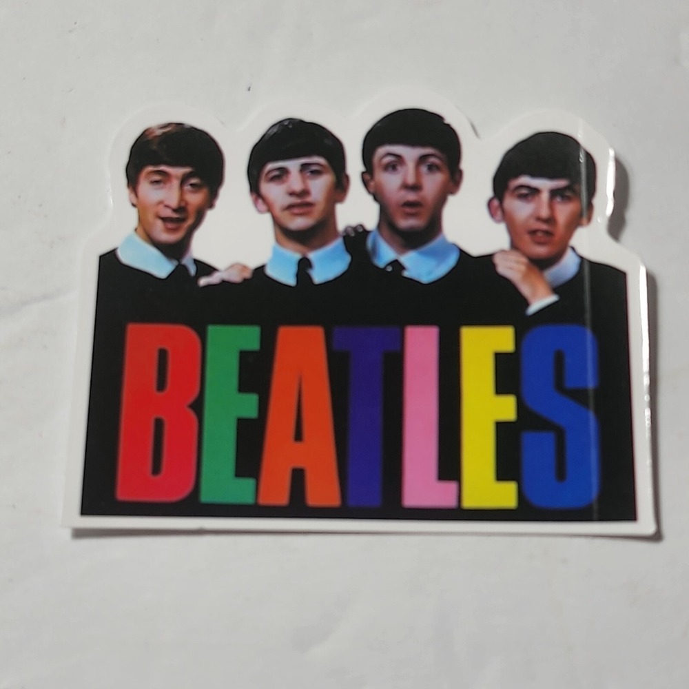 The Beatles Paul Ringo George John Rainbow Band Music Vinyl Sticker New 2 3/8x3
